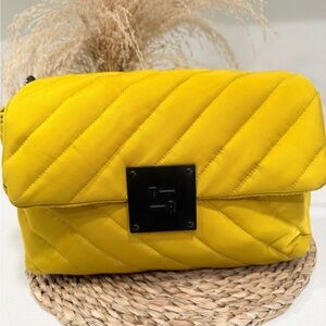 Think Royln The Limelight Quilted Bag in mustard